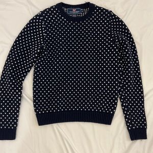 Boys size large (16) Vineyard Vines Navy Norwegian crewneck sweater.